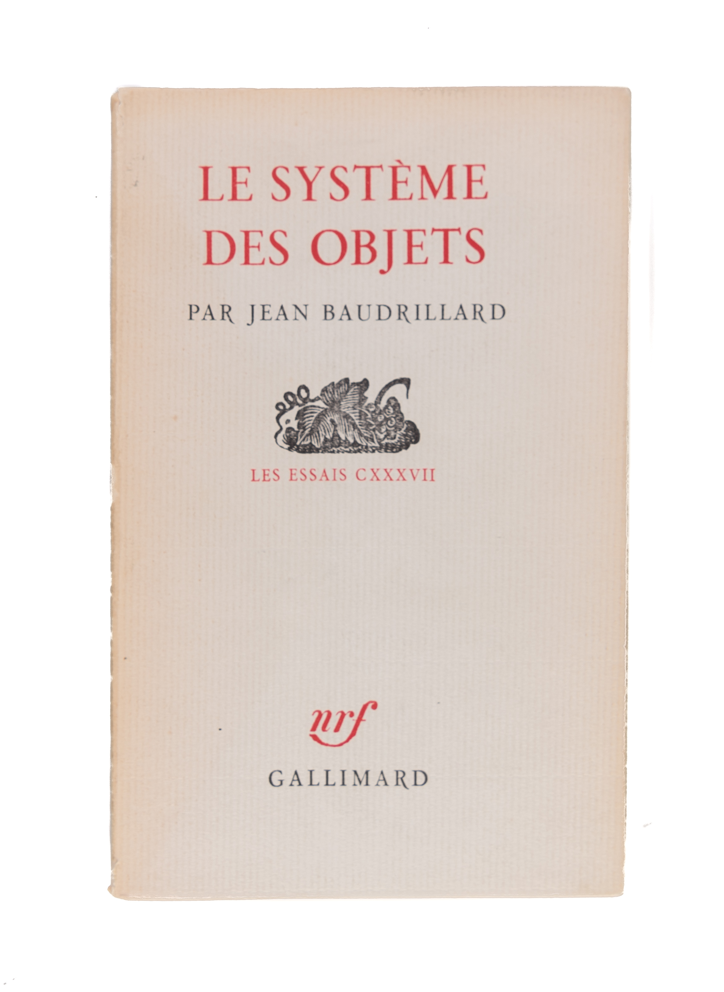 Les System des Objets by BAUDRILLARD Jean (1968) Maggs Bros. Ltd ABA