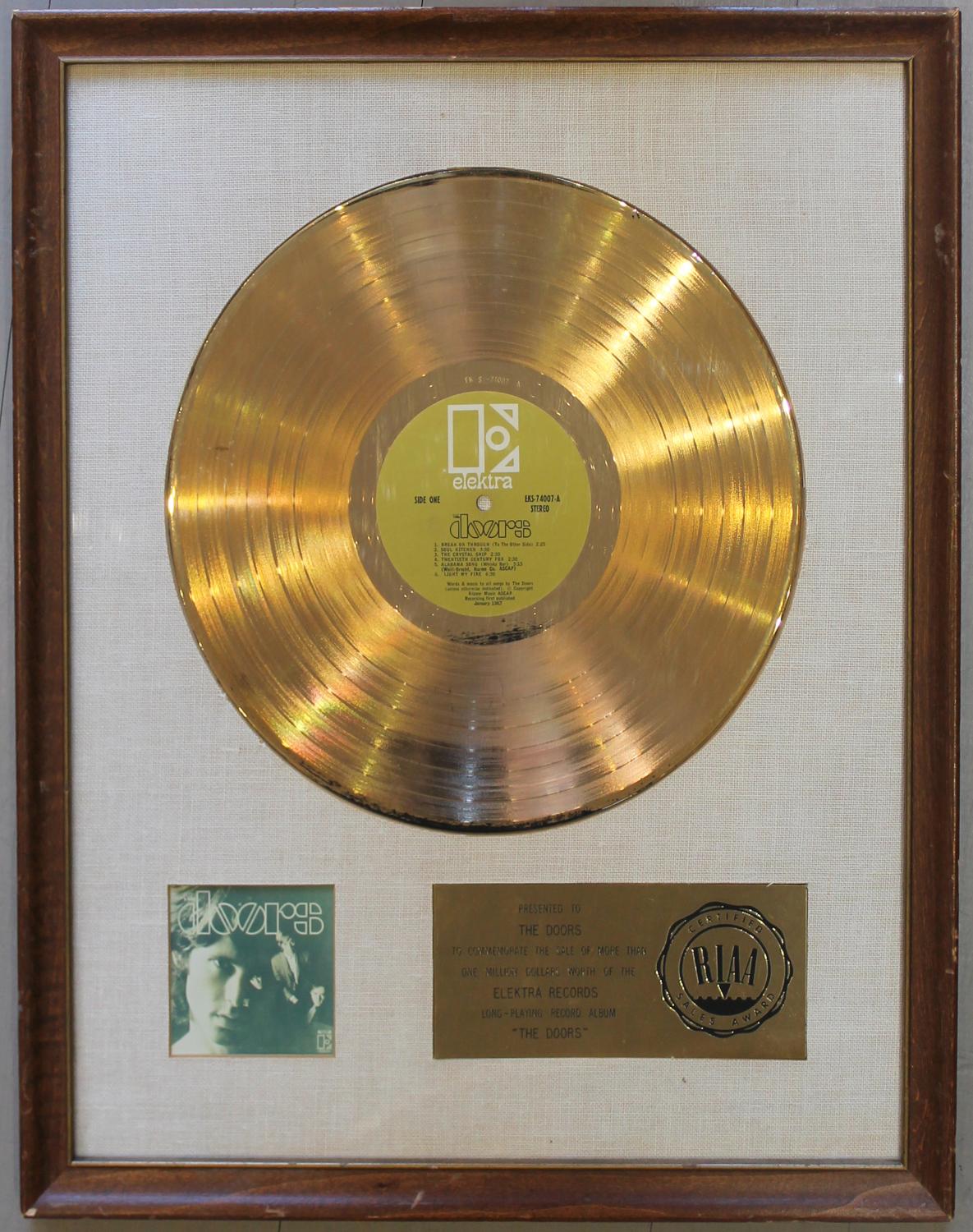 "THE DOORS". An Authentic, First Presentation, FirstState RIAA White