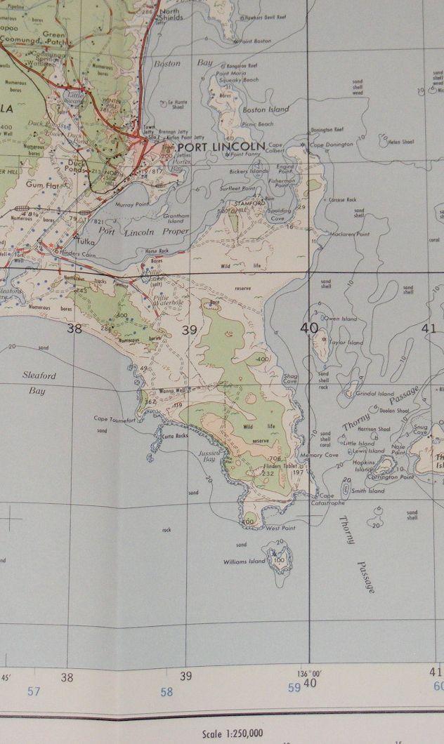 Lincoln, South Australia, Map Sheet SI 5311 Edition 1 Series R 502 by