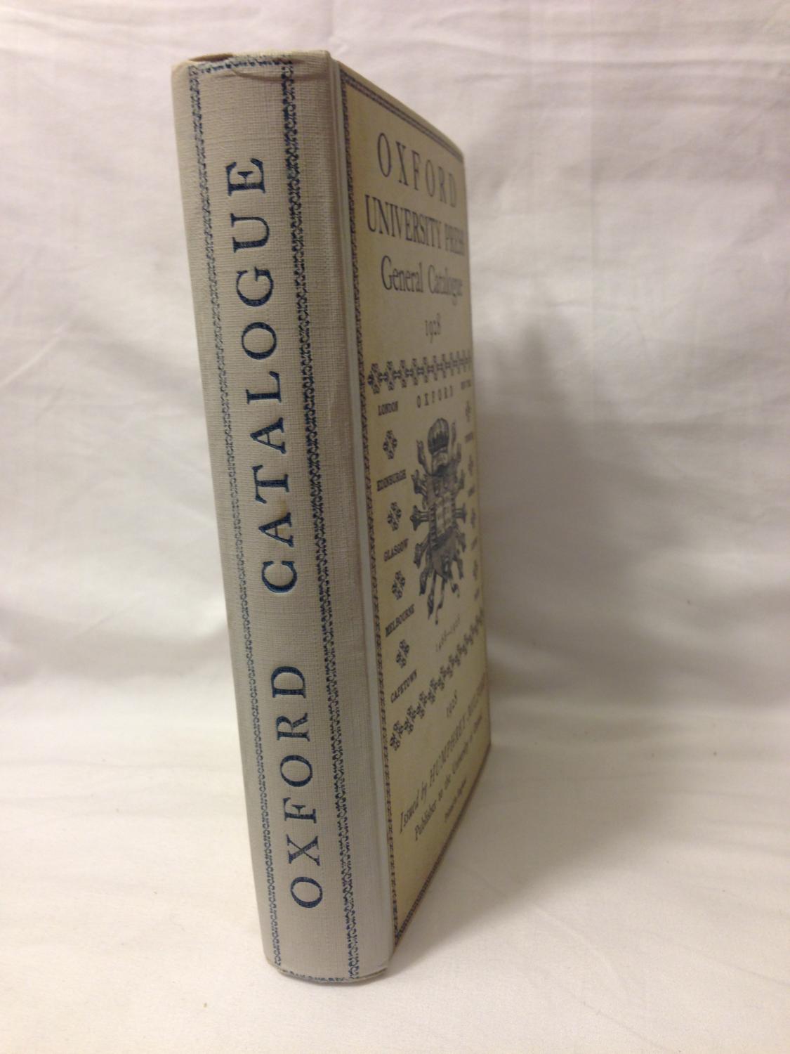 Oxford University Press General Catalogue 1928 Very Good Hardcover