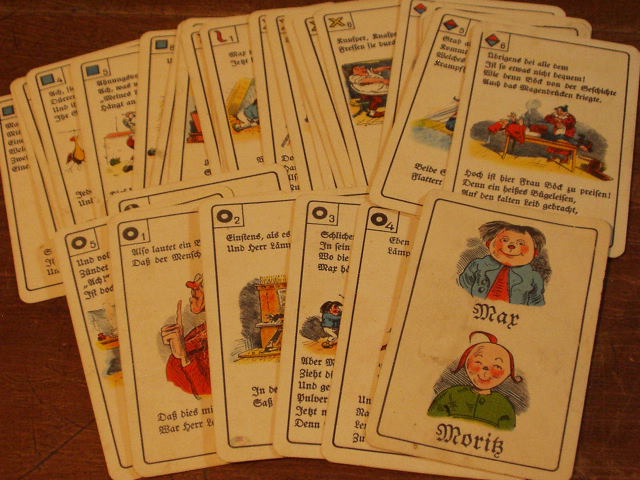 MAX UND MORITZ. Ein lustiges SchwarzerPeterSpiel nach Wilhelm Busch