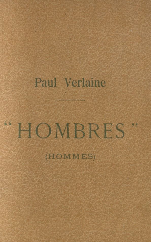 Hombres (Hommes) par VERLAINE, Paul (1903) Signed by Author(s