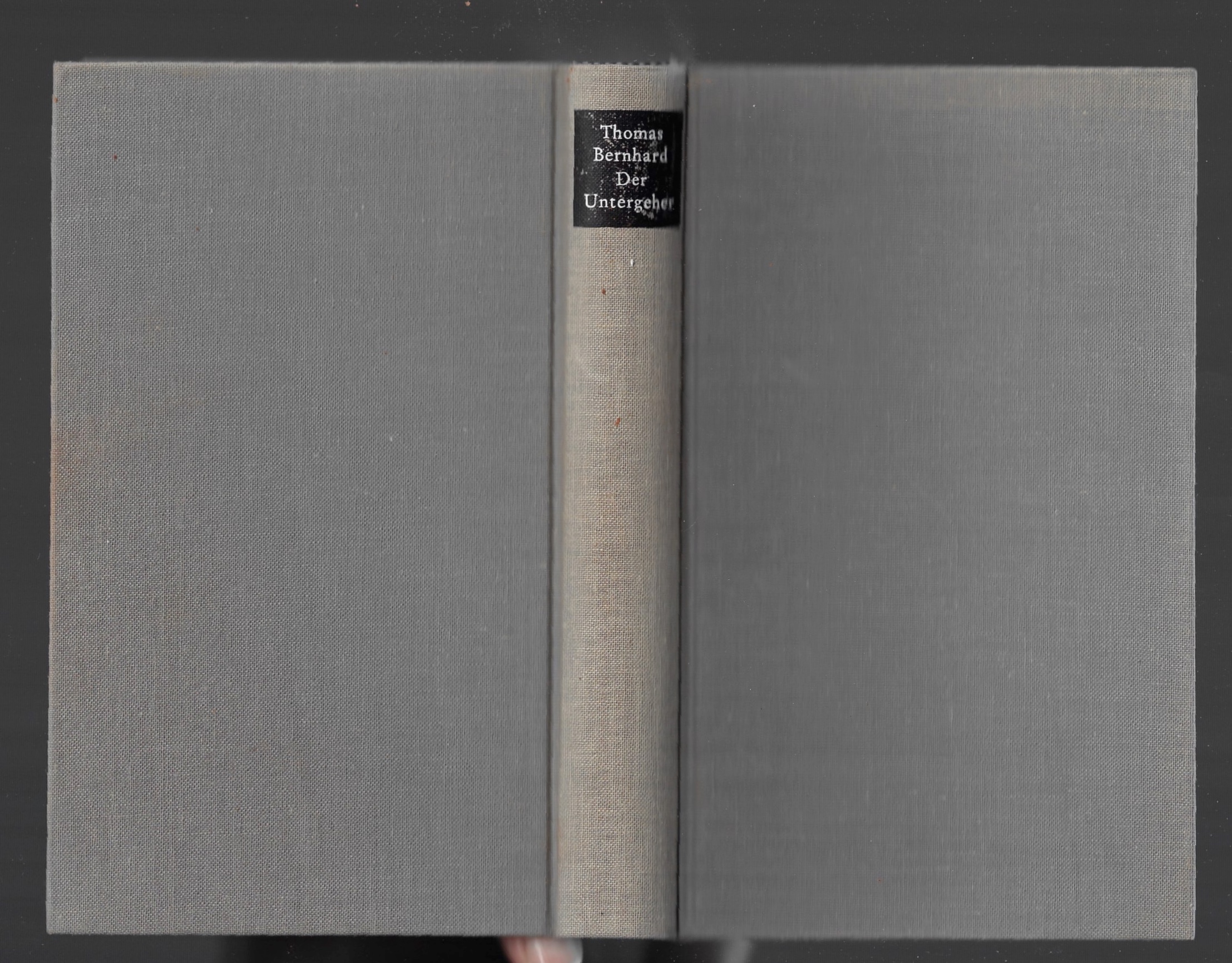 Der Untergeher by Bernhard, Thomas Very Good Hardcover (1983) 1st