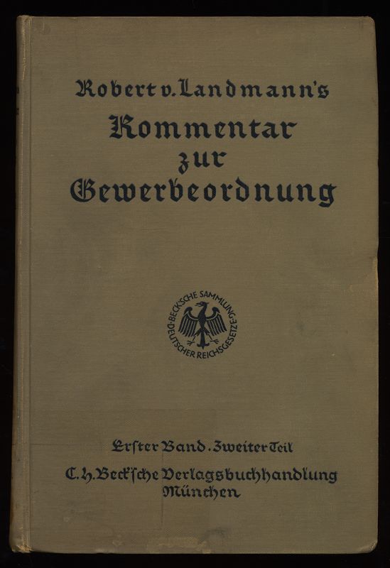 kommentar zur gewerbeordnung von landmann rohmer ZVAB