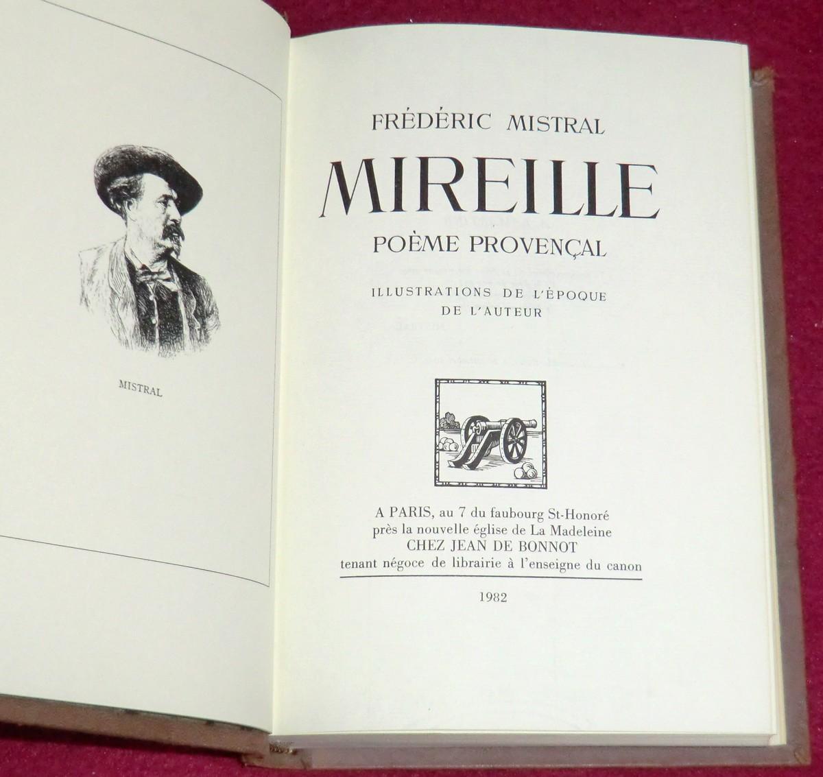 MIREILLE Poème provençal par MISTRAL Frédéric (1982) LE BOUQUINISTE