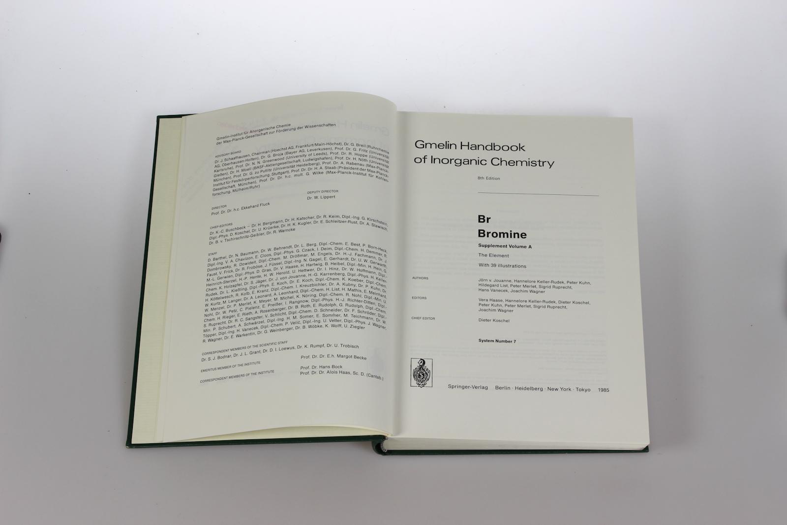 Gmelin Handbook of Chemistry. System Number 7