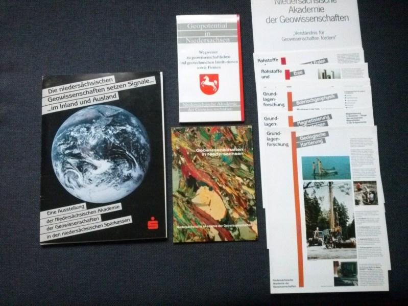Konvolut in einer Mappe Die niedersächsischen Geowissenschaften setzen
