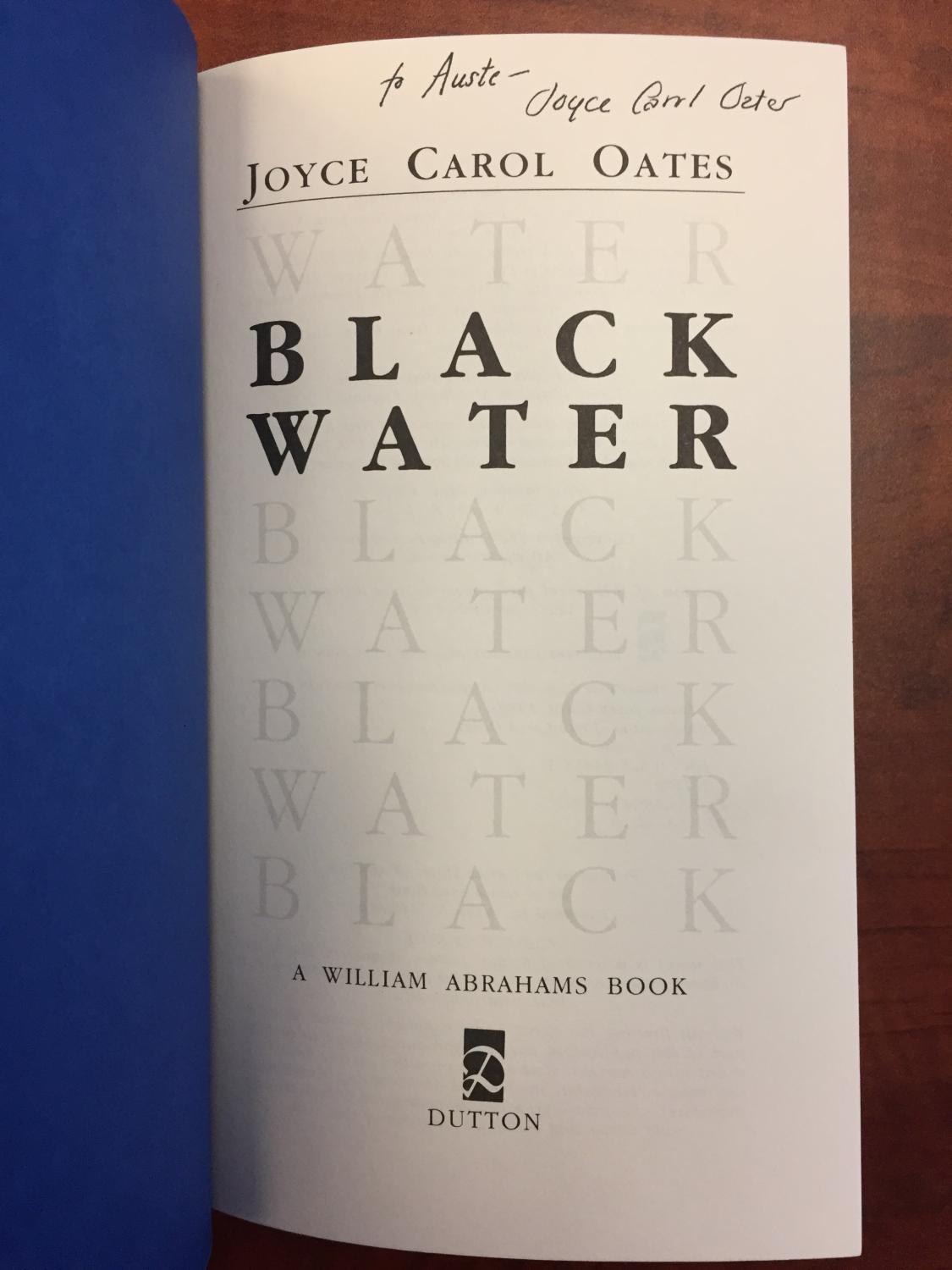 Black Water by Joyce Carol Oates Near Fine Hardcover (1992) 1st