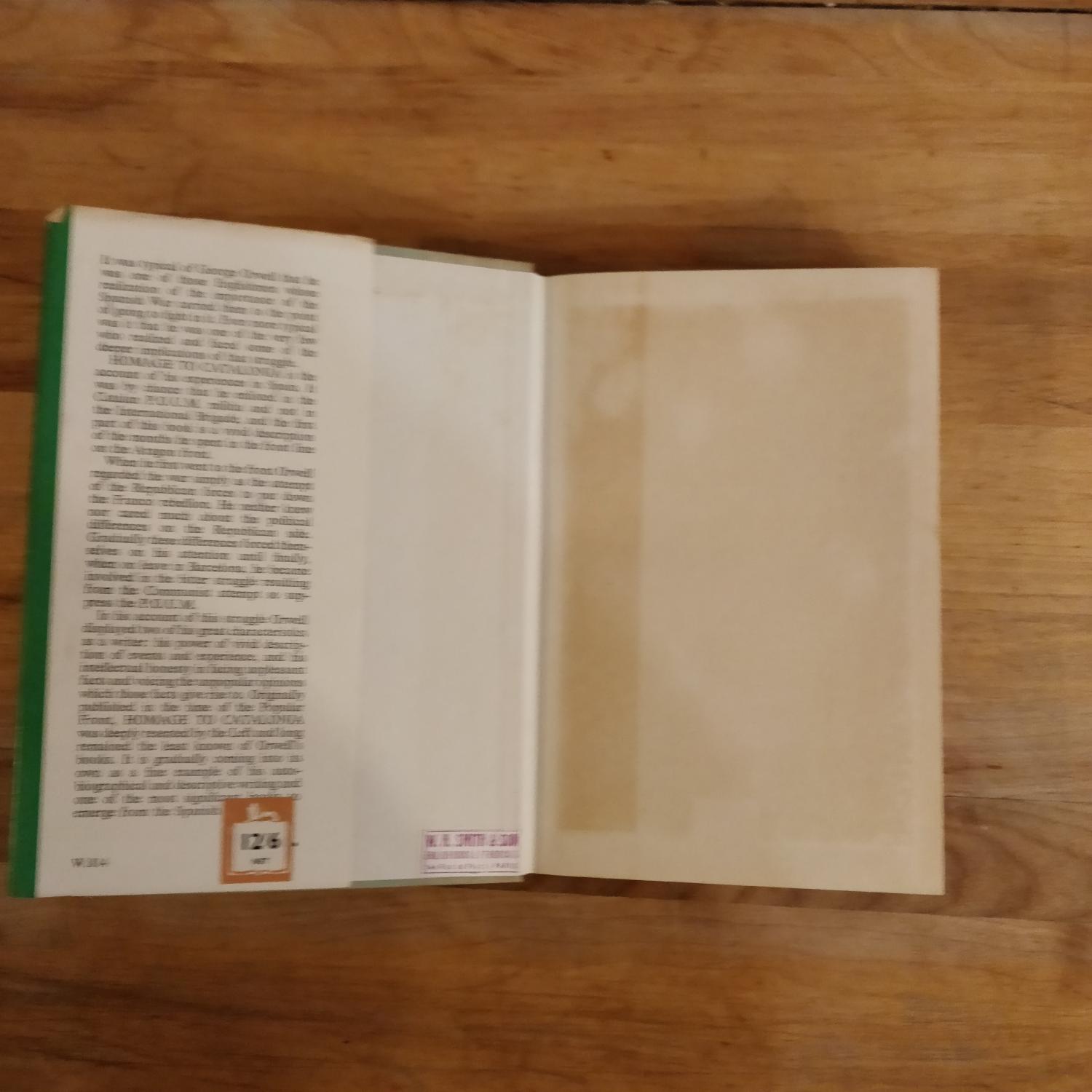 Homage to Catalonia by Orwell, Very Good Cloth (1954) Uniform