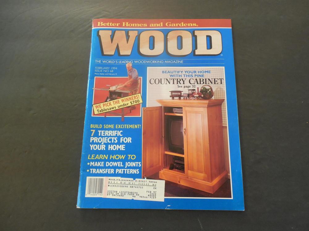 Better Homes and Gardens Wood Feb 1994 Country Transfer