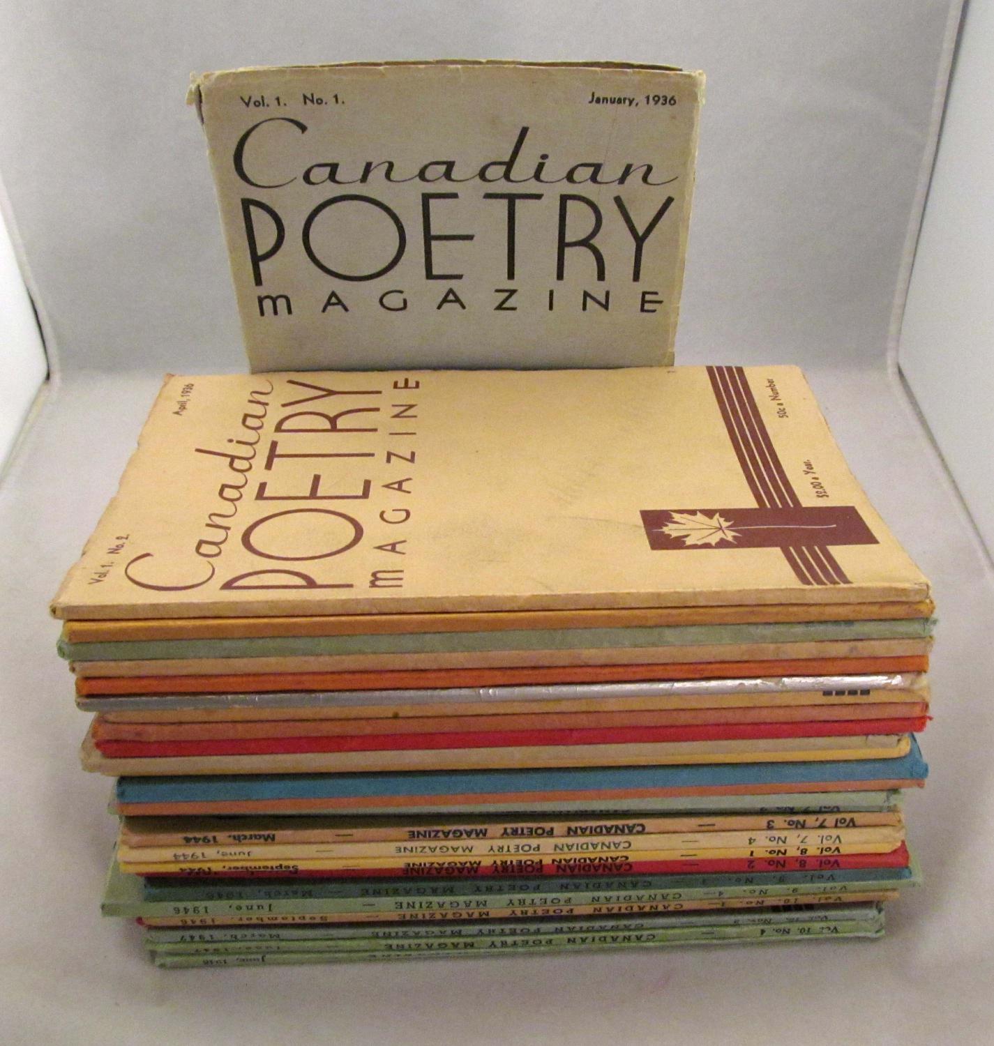 Canadian Poetry Magazine by various Very Good Soft cover (1936) First Printing of the First