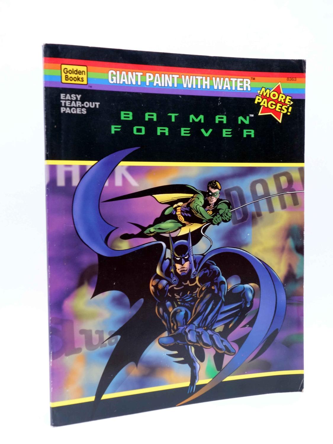 BATMAN FOREVER COLORING BOOK. GIANT PAINT WITH WATER. Golden Books