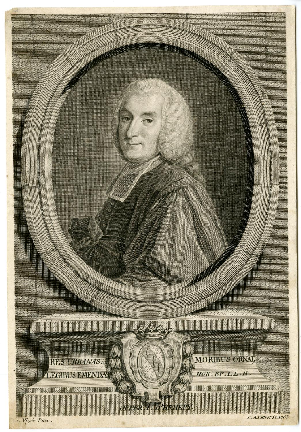 Antique PrintANTOINE DE D'ALBYPORTRAITLITTRET after VIGEE1765 (1765) Art