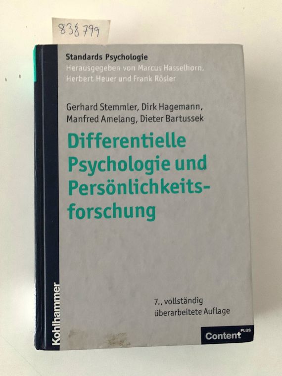 differentielle psychologie und persoenlichkeitsforschung