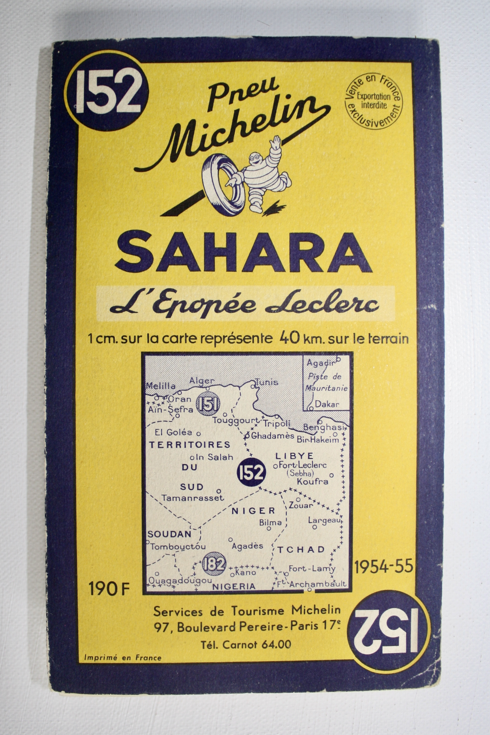 Carte Michelin 152 Map ] 152 Carte Michelin Sahara L'Epopee Leclerc 195455 Michelin