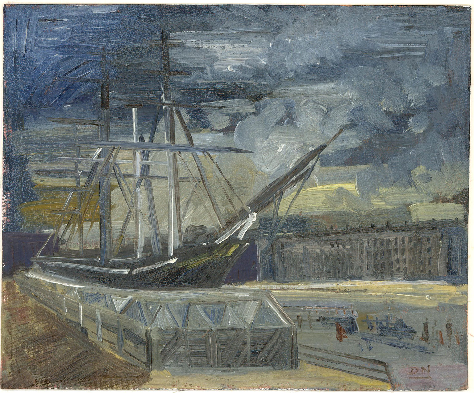 Daniel Nichols 2020 Oil, Cutty Sark Greenwich by Daniel Nichols
