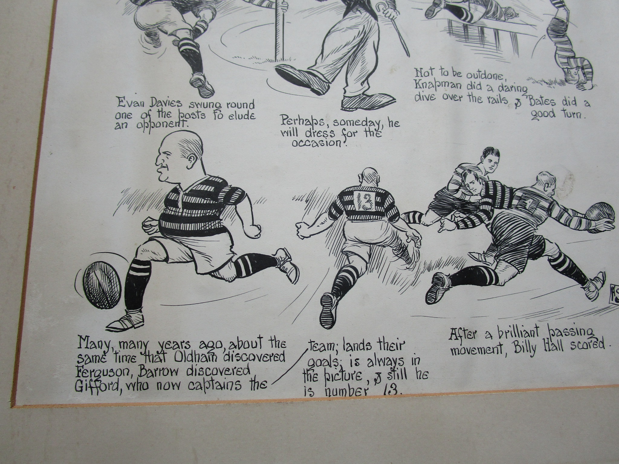ORIGINAL ARTWORK Oldham Rugby League Football Club OLDHAM TEAM SEMI