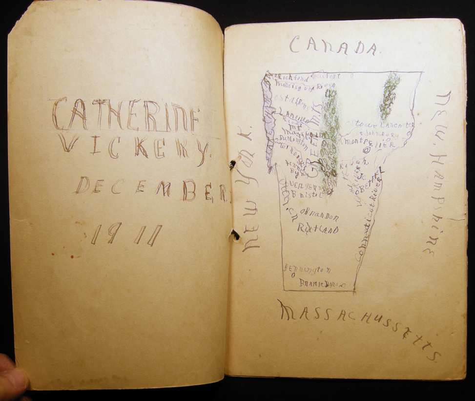 1911 Vermont By Catherine Vickery with Original Floral Watercolor Cover