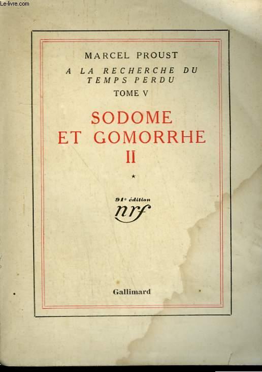 Sodome et Gomorrhe: ( À la recherche du temps perdu