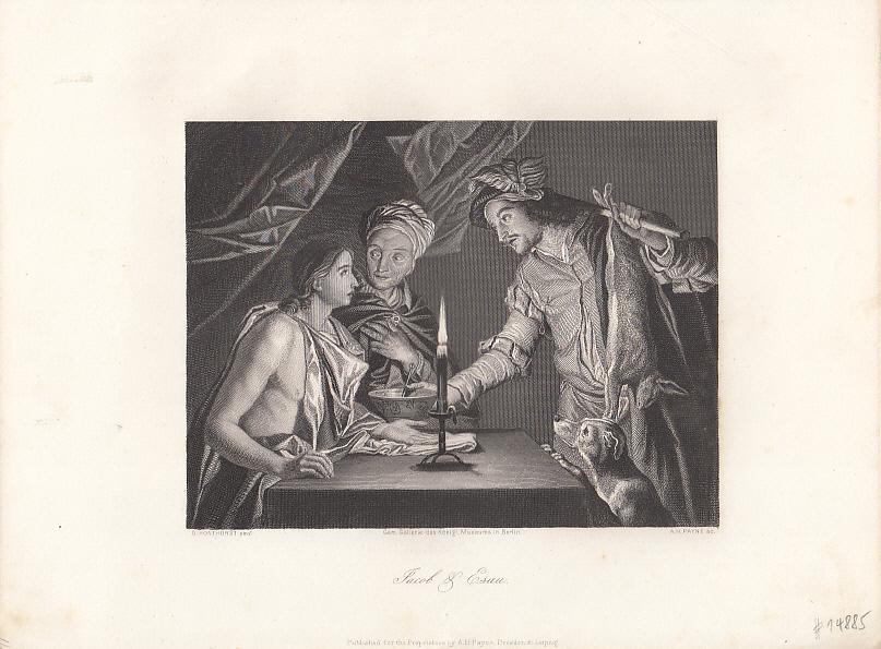 Altes Testament Jakob Und Esau Stahlstich Von A H Payne Nach Honthorst 12 X 16 Cm Ca 1840 By Judentum 0 Art Nbsp Nbsp Print Nbsp Nbsp Poster Antiquariat Michael Eschmann