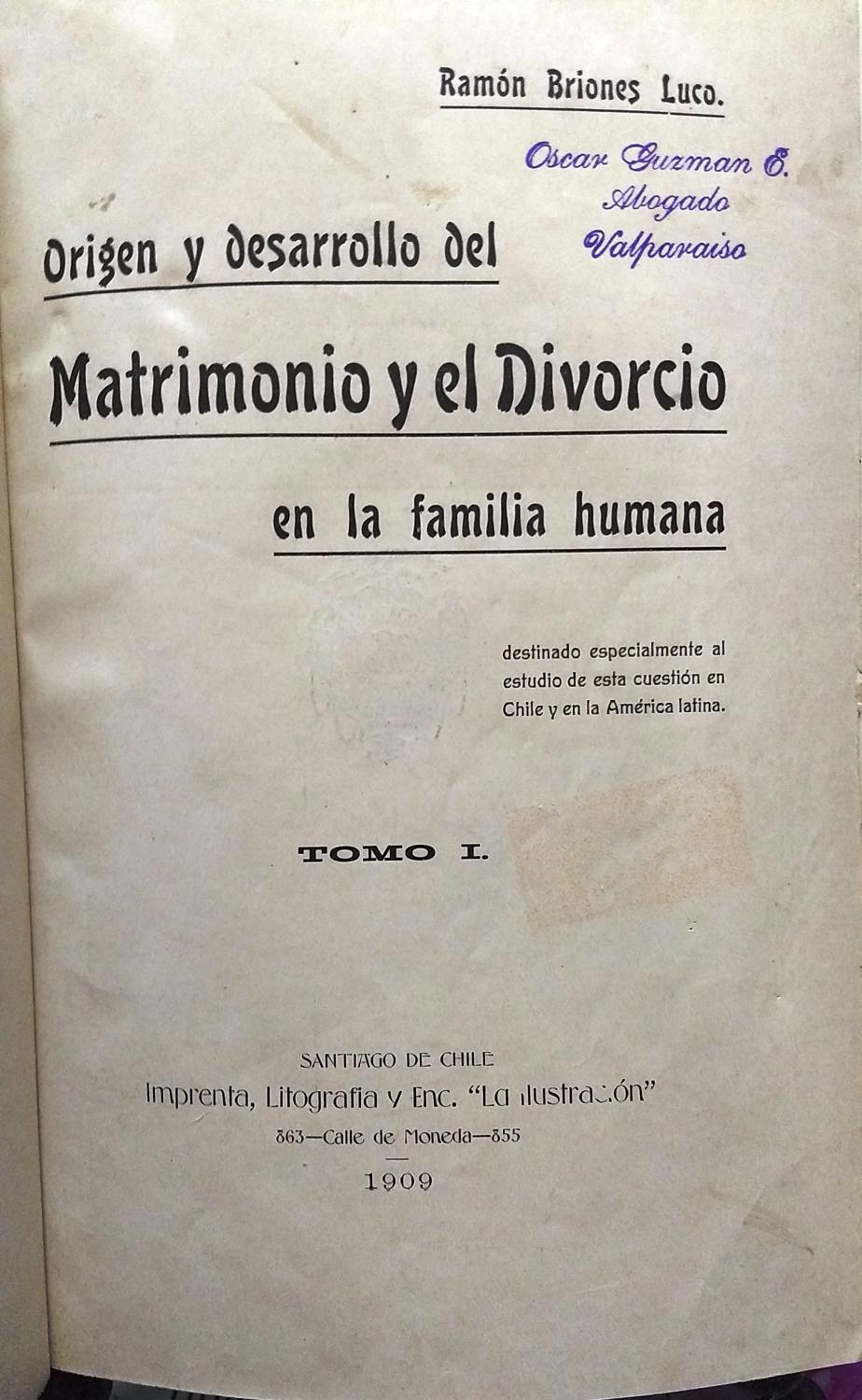 Orígen y desarrollo del Matrimonio y el Divorcio en la familia humana