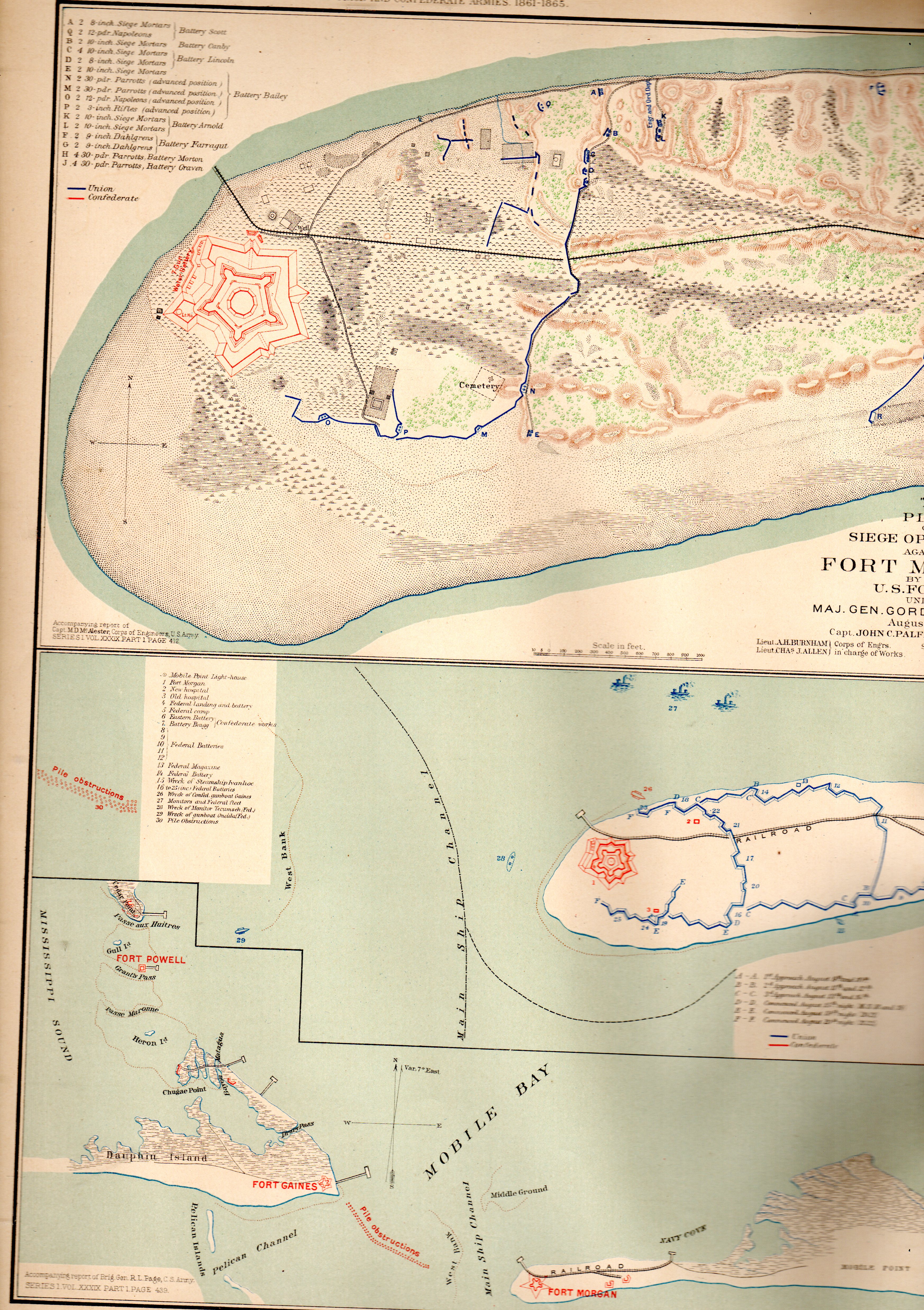 MAP 8 Section Map, Including Battle of Fredericksburg, Virginia, Fort