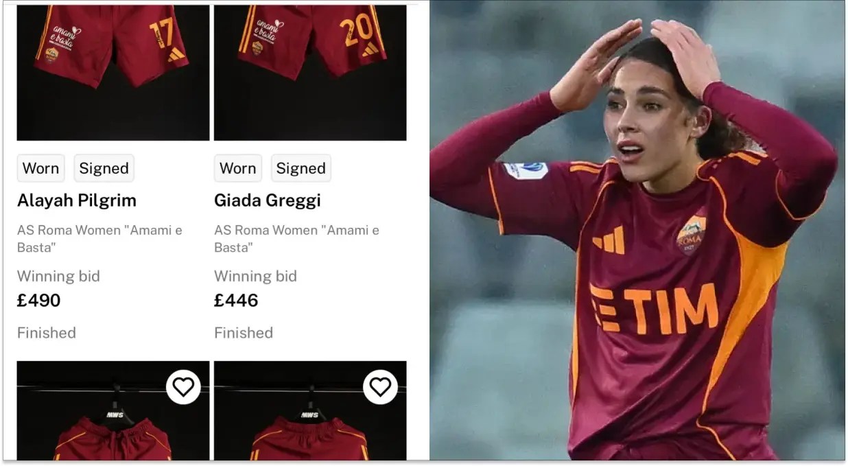 Shocking resale of AS Roma Women’s matchworn shorts sparks outrage