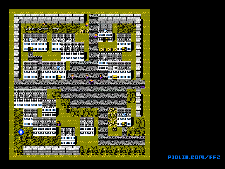FC版FF2 バフスクの町のマップ ／ FF2攻略・全マップ完備 ／ リメイク版ソウル・オブ・リバース対応