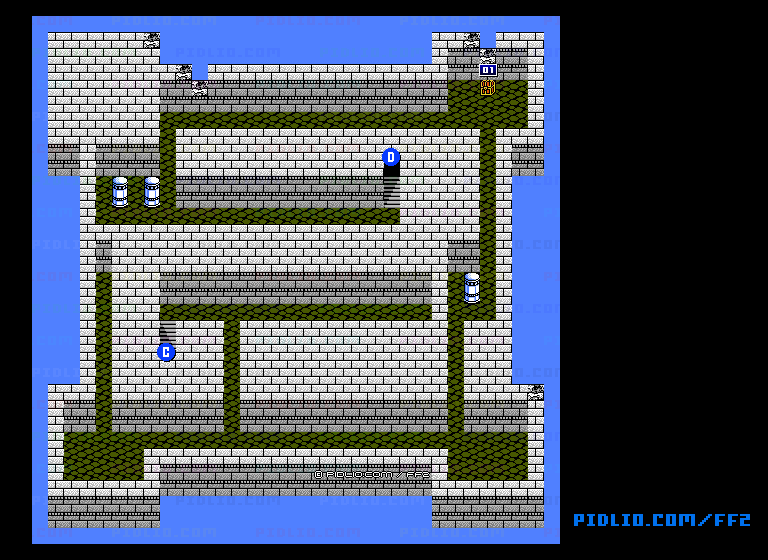 FC版FF2 カシュオーン城のマップ ／ FF2攻略・全マップ完備 ／ リメイク版ソウル・オブ・リバース対応