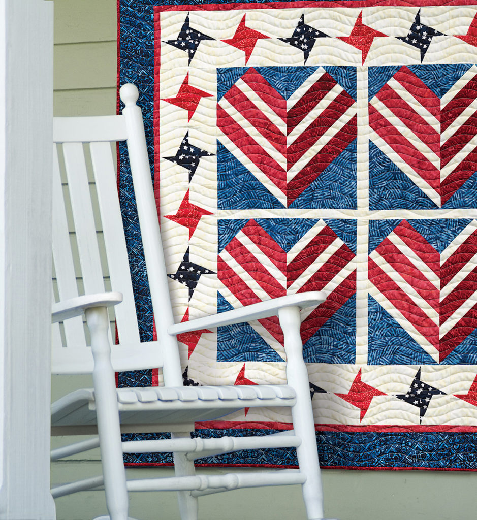 Red white and blue quilt one day quilt! Pieced Brain