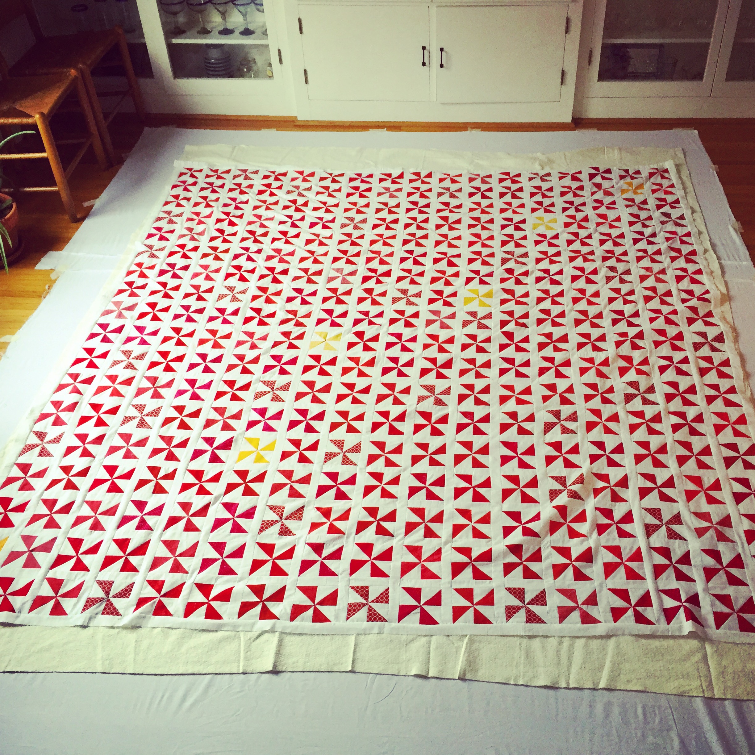 Joyous Pinwheels for Lacey Pieced Together