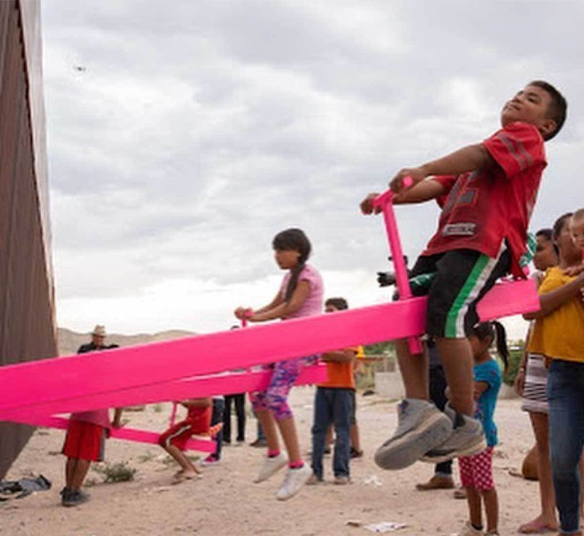 Bay Area couple’s famous border wall teetertotters win international