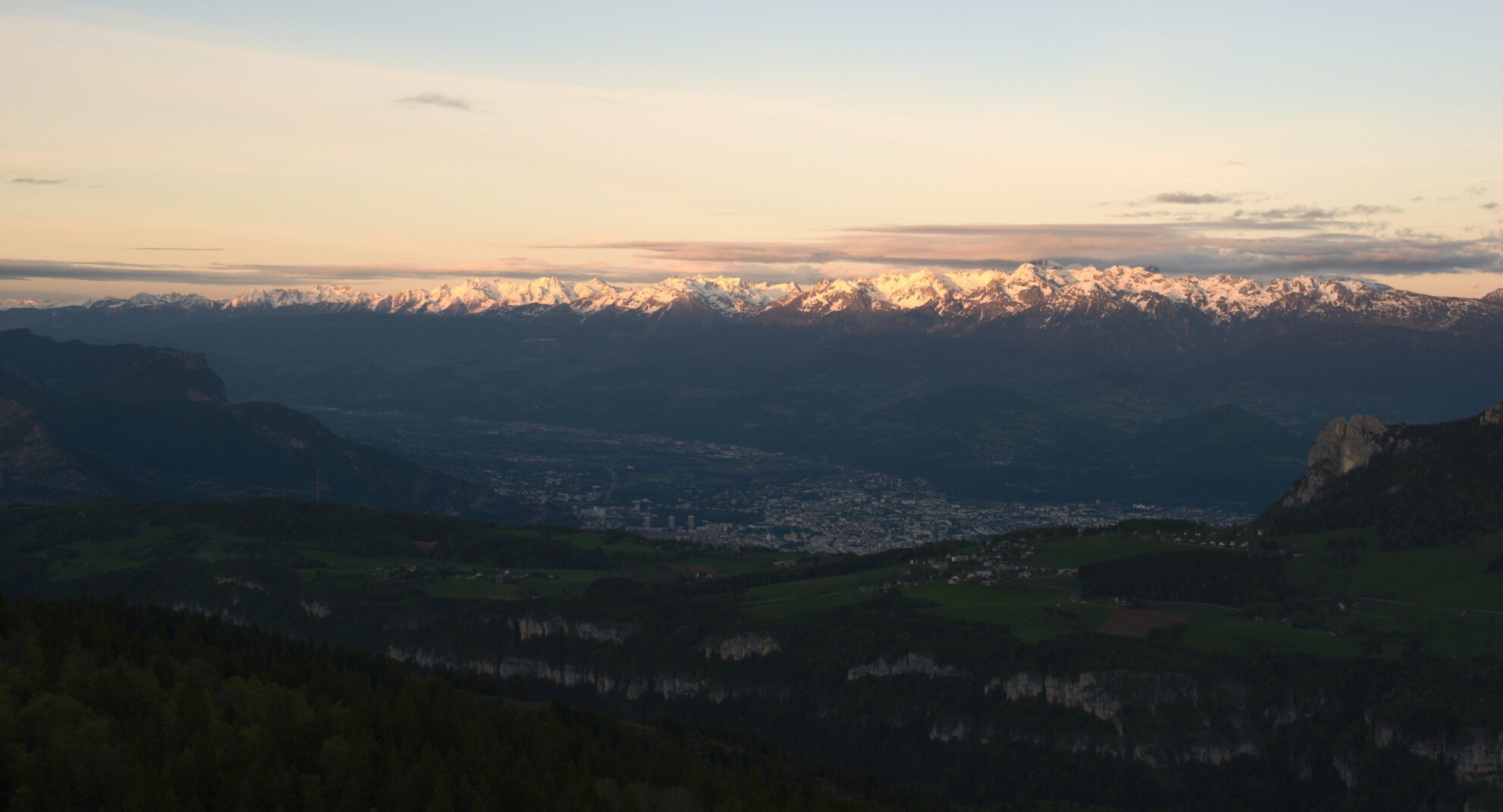 Rando Coucher de Soleil sur Grenoble depuis le Vercors