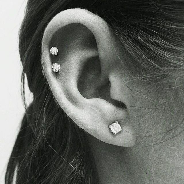 Double Cartilage Piercing [50 Ideas] Pain Level, Healing Time, Cost