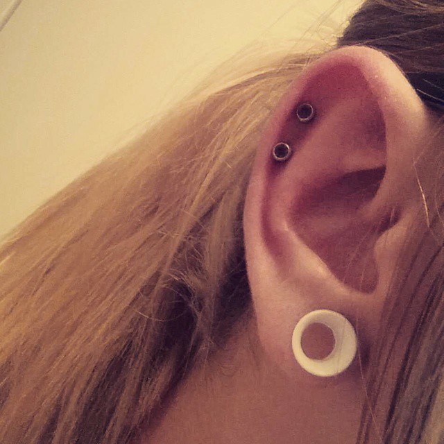 Double Cartilage Piercing Image Gallery