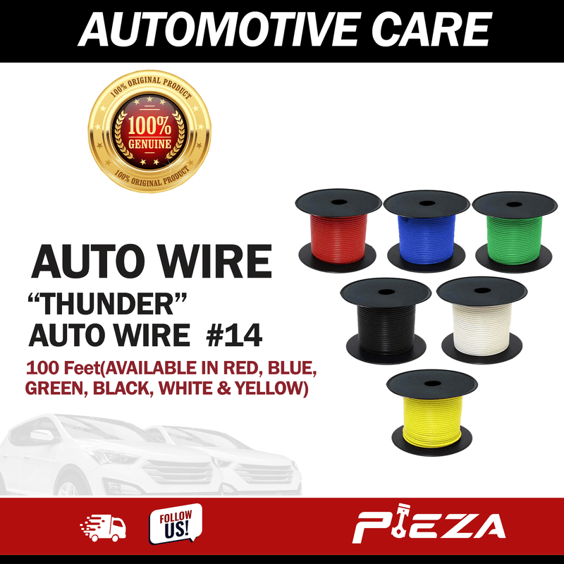 THUNDER AUTO WIRE 14 100 Feet (AVAILABLE IN RED, BLUE, GREEN, BLACK