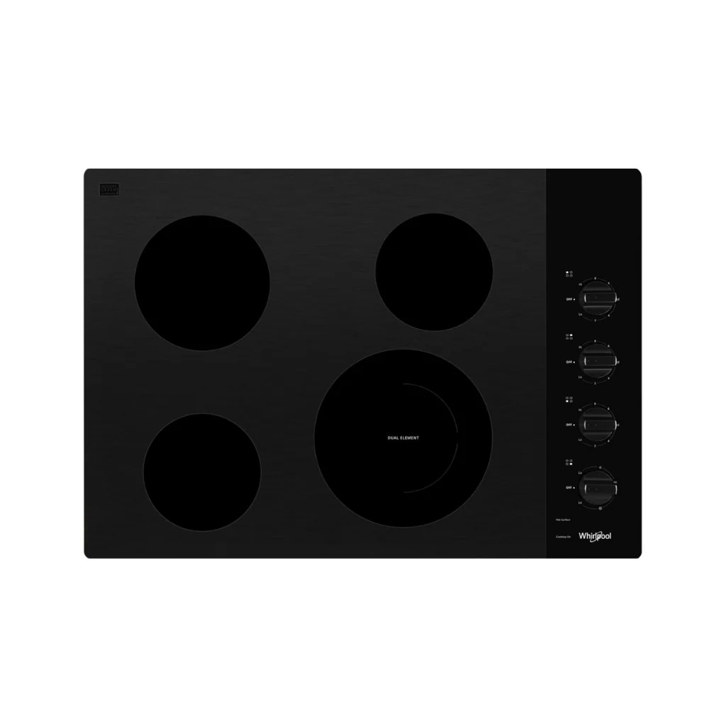 30 In Electric Ceramic Glass Cooktop with Dual Radiant Element PIEZAS