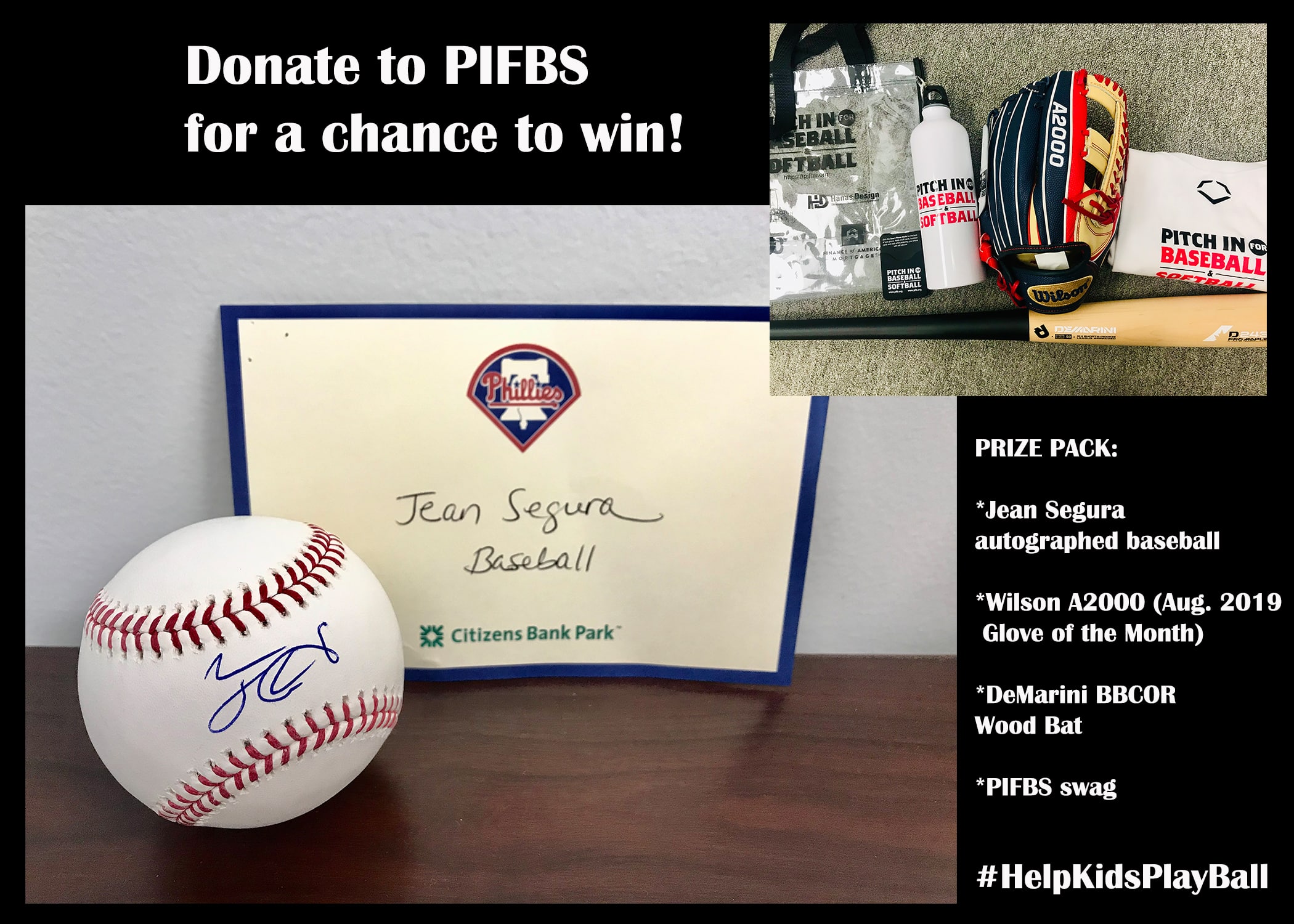 Fall Donation Drive Help Kids Play Ball, and Enter to Win! Pitch In