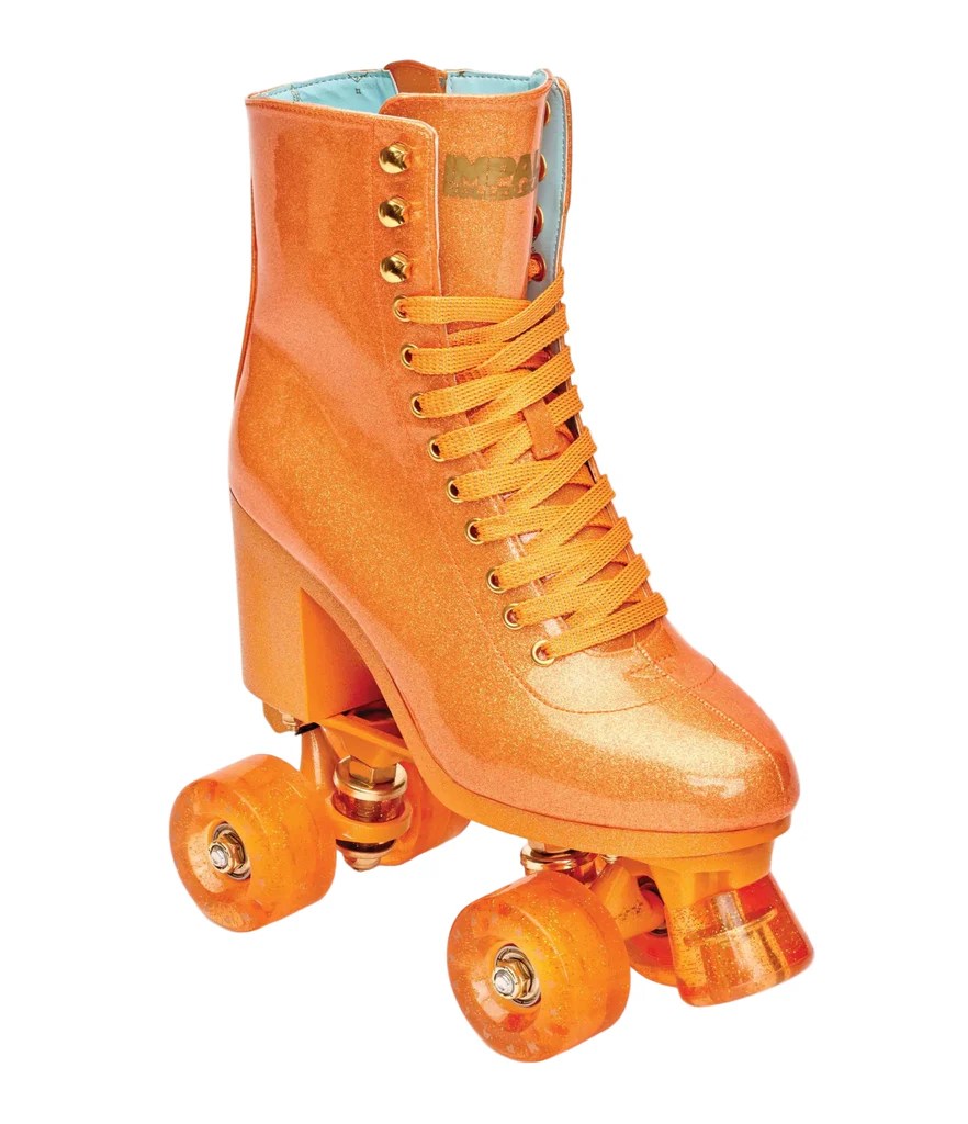 Impala Roller Skates MARAWA HIGH HEEL SPARKLE ORANGE Pigeon's