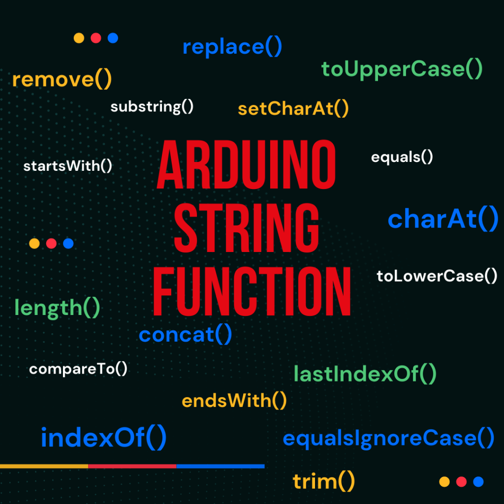Arduino String Function REPLACE, SUBSTRING ETC.