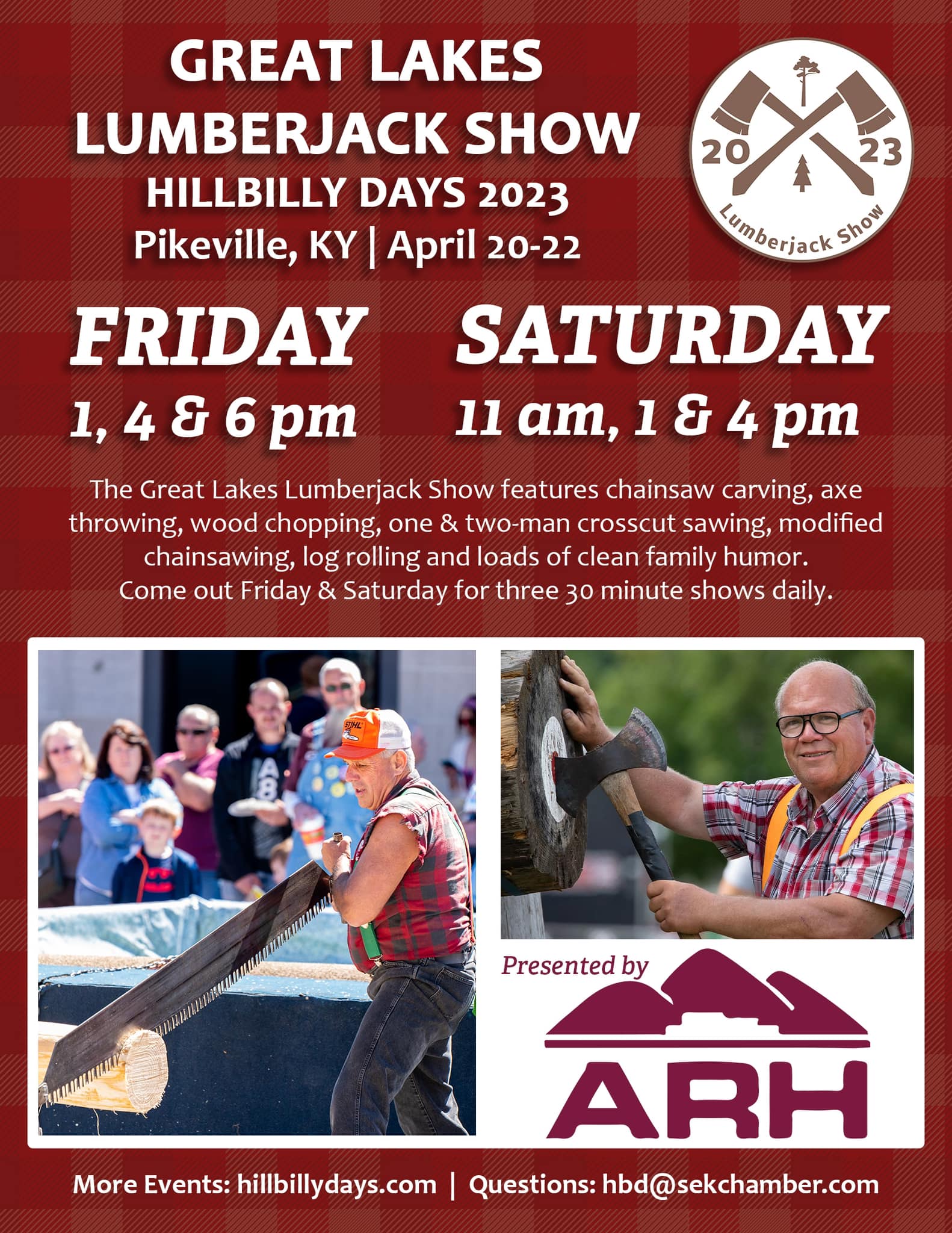 Hillbilly Days 2023 Lumberjack Show City of Pikeville, KY