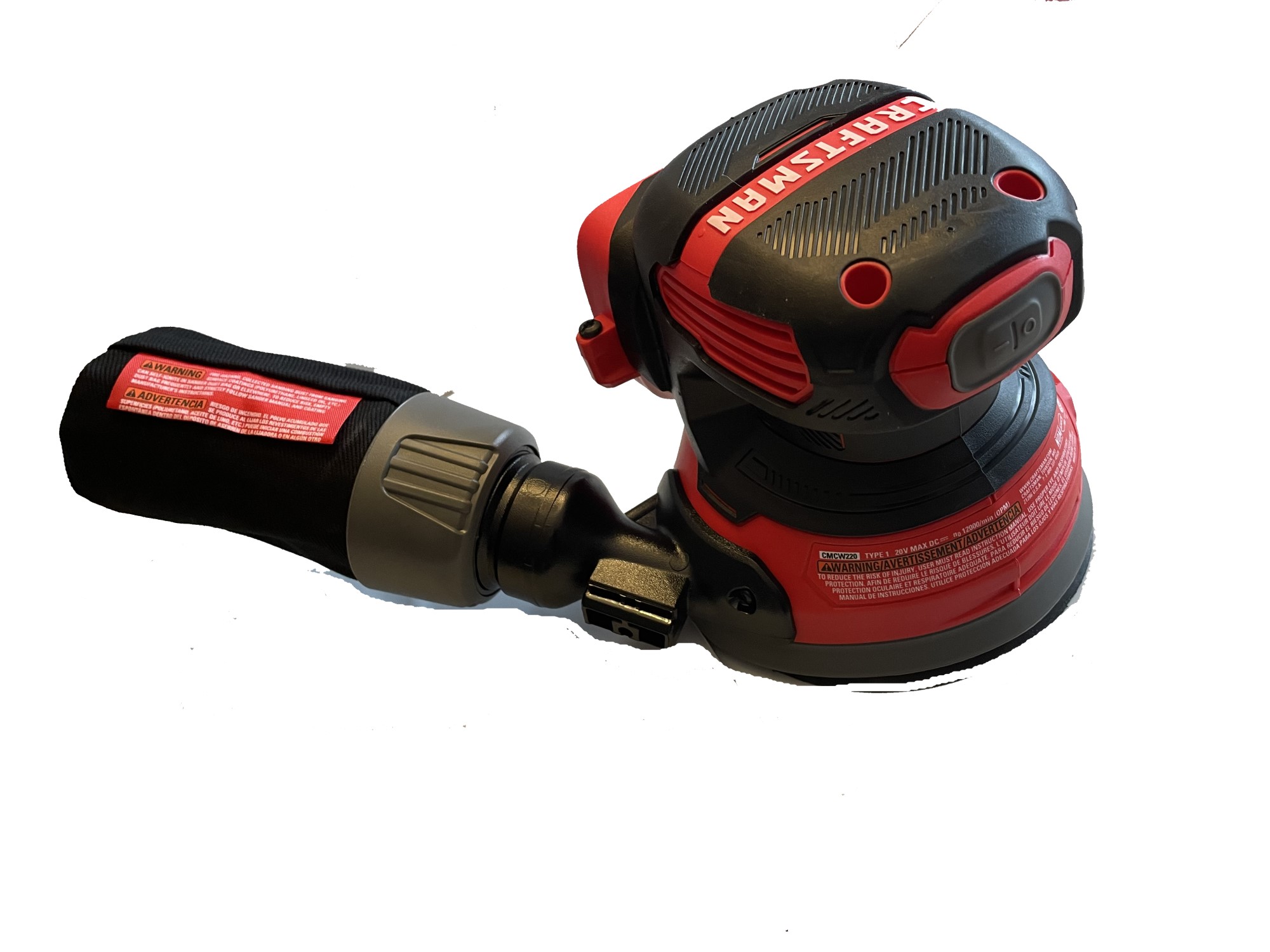 CRAFTSMAN V20 20Volt Cordless Random Orbital Sander with Dust