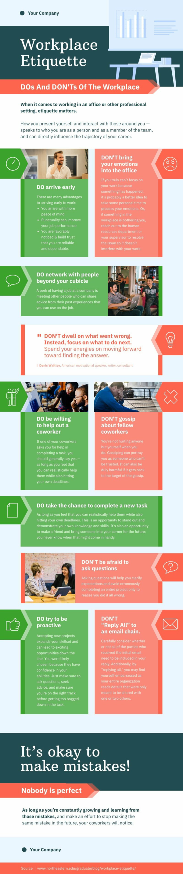 Business Etiquette Free Infographic Template Piktochart