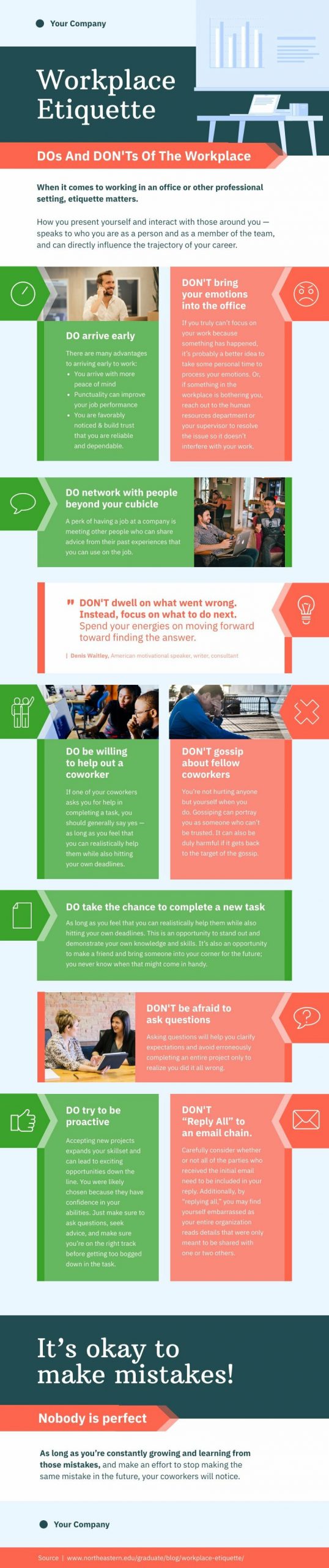 Business Etiquette Free Infographic Template Piktochart