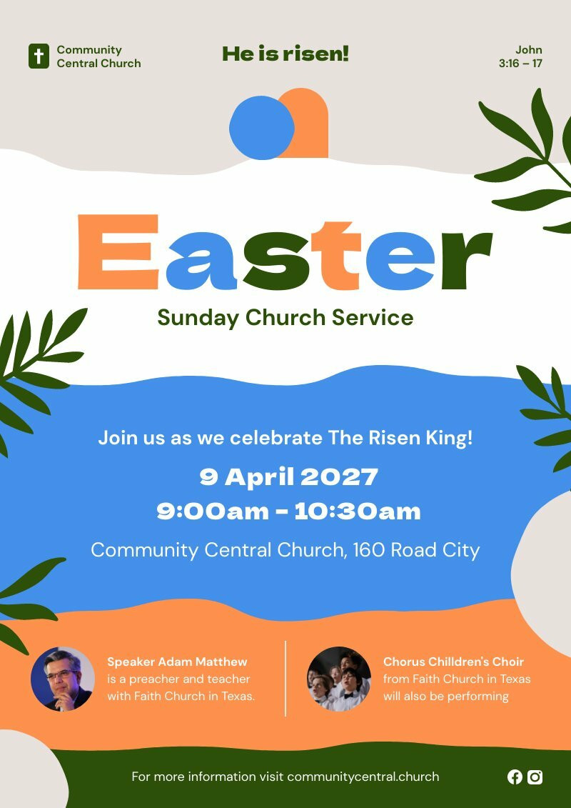 Church Easter Poster Piktochart