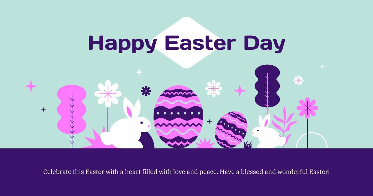 Happy Easter Wishes Facebook Post Piktochart