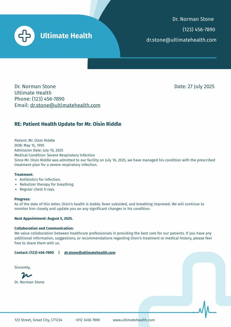 Modern Medical Letterhead Piktochart