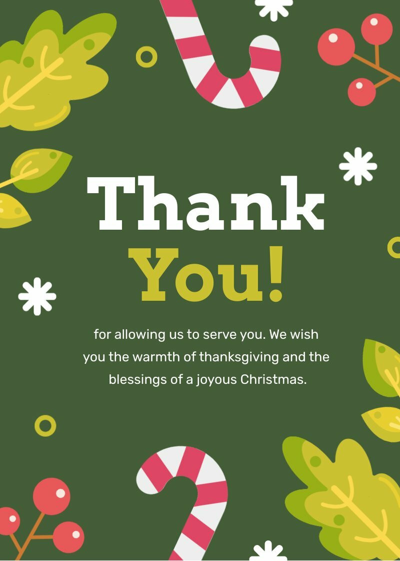 Christmas Thank You Card Piktochart