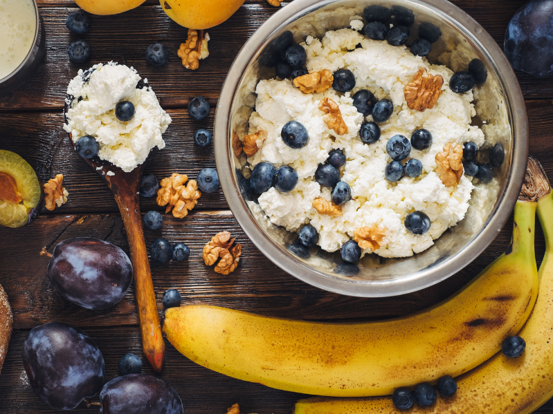 15 Fruit Combinations That Go Great With Cottage Cheese Piled Plates