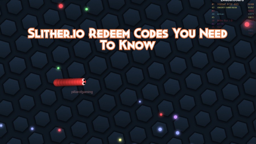 Slither.io Redeem Codes August 2022 - Pillar Of Gaming